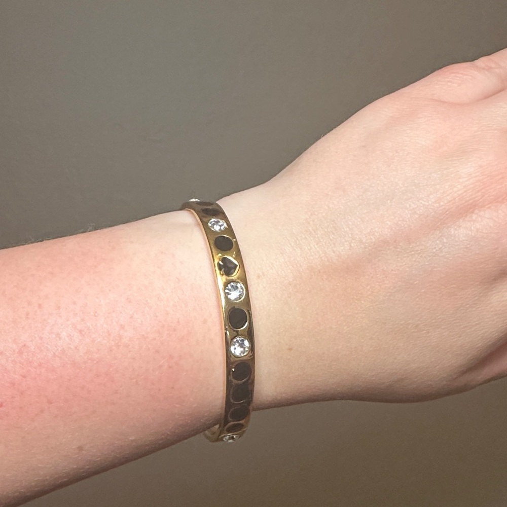 EUC - Kate Spade New York Black Spot The Spade Bangle - Picture 3 of 11